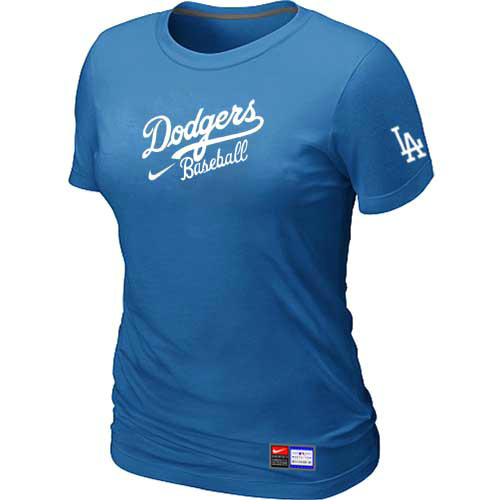 Los Angeles Dodgers Nike Women's L.blue Short Sleeve Practice T-Shirt