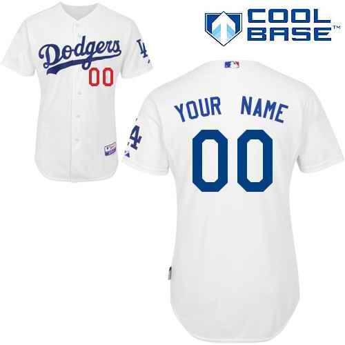 Los Angeles Dodgers White Man Custom Jerseys