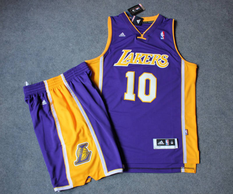 Los Angeles Lakers 10 NASH Purple Suit