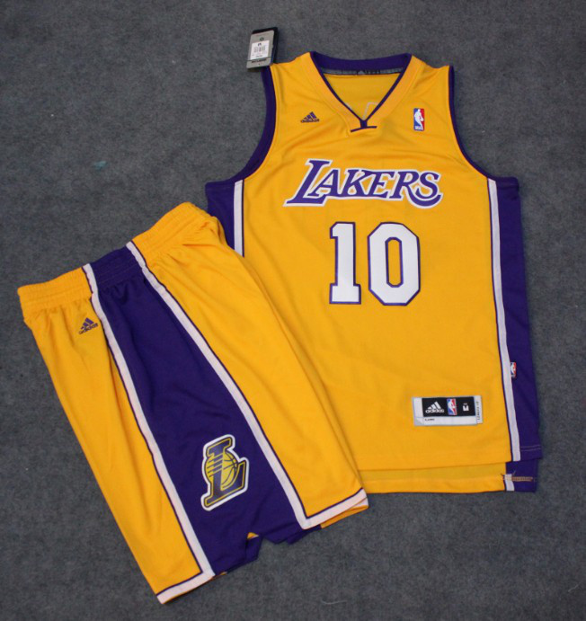 Los Angeles Lakers 10 NASH Yellow Suit