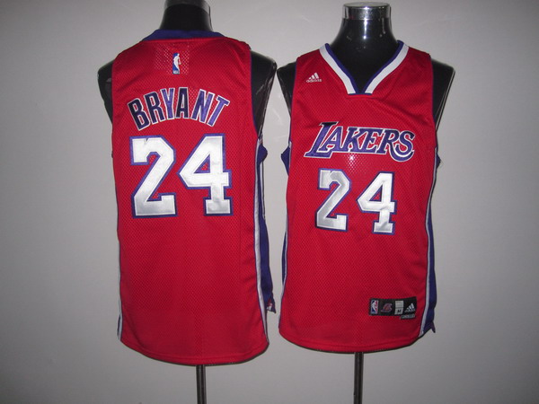 Los Angeles Lakers 24 BRYANT red Jerseys