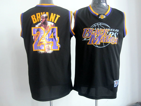 Los Angeles Lakers 24 Bryant Black Jerseys