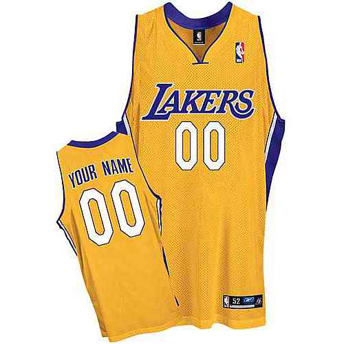 Los Angeles Lakers Custom yellow Home Jersey