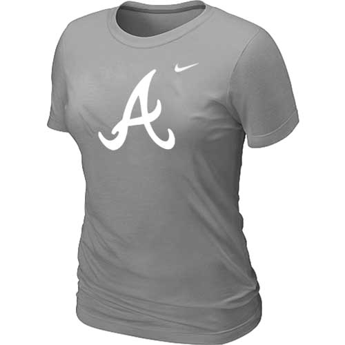 MLB Atlanta Braves Heathered Nike L.Grey Blended T-Shirt
