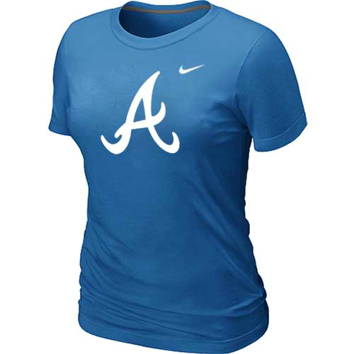 MLB Atlanta Braves Heathered Nike L.blue Blended T-Shirt