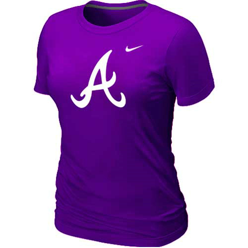 MLB Atlanta Braves Heathered Nike Purple Blended T-Shirt