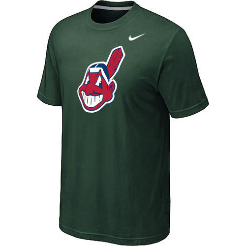 MLB Cleveland Indians Heathered Nike D.Green Blended T-Shirt - Click Image to Close