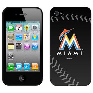 MLB Florida marlins Black Colors Iphone 4-4s Case