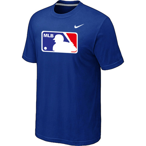 MLB Logo Heathered Nike Blue Blended T-Shirt