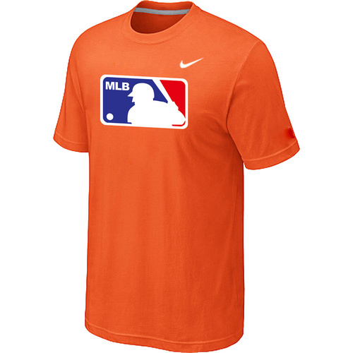 MLB Logo Heathered Nike Orange Blended T-Shirt