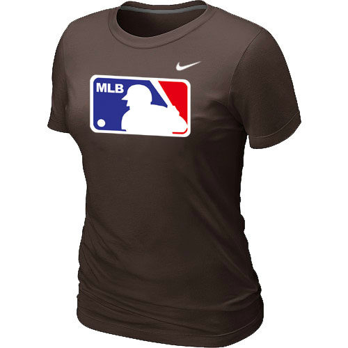 MLB Logo Heathered Women's Nike Brown Blended T-Shirt