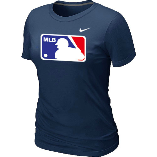 MLB Logo Heathered Women's Nike D.Blue Blended T-Shirt