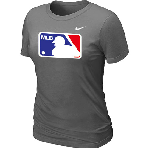 MLB Logo Heathered Women's Nike D.Grey Blended T-Shirt