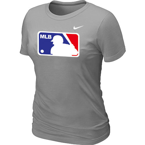 MLB Logo Heathered Women's Nike L.Grey Blended T-Shirt