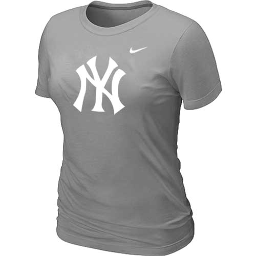 MLB New York Yankees Heathered L.Grey Nike Blended T-Shirt