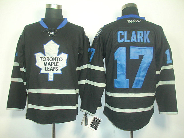 Maple Leafs 17 Clark Black Ice Jerseys