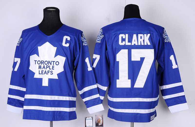 Maple Leafs 17 Clark Blue Jerseys