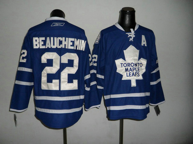 Maple Leafs 22 Beauchemin Blue With A Patch Jerseys