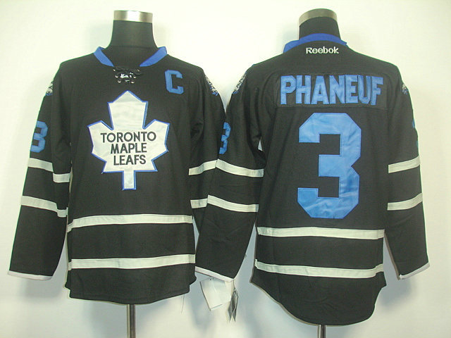 Maple Leafs 3 Phaneuf Black Ice With C Patch Jerseys