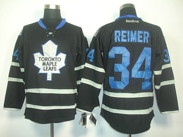 Maple Leafs 34 Reimer Black Ice Jerseys