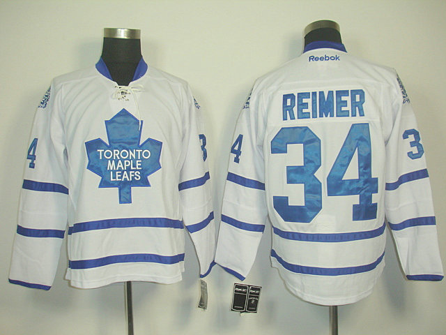 Maple Leafs 34 Reimer White Jerseys