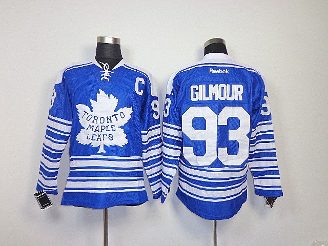 Maple Leafs 93 Gilmour Blue Jerseys