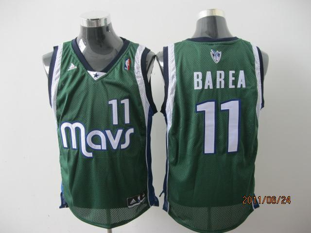 Mavericks 11 Barea Green Jerseys