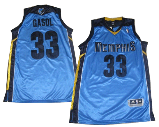 Memphis Grizzlies 33 GASOL sky blue Jerseys