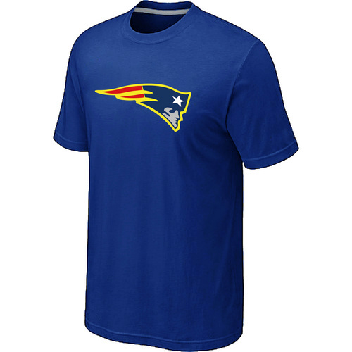 Men's New England Patriots Neon Logo Charcoal Blue T-shirt - Click Image to Close