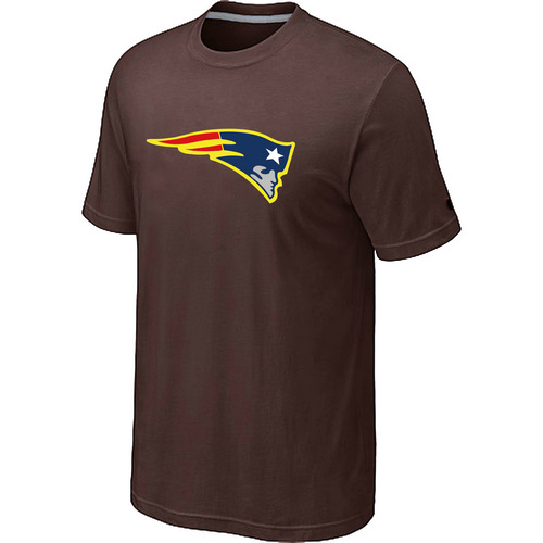 Men's New England Patriots Neon Logo Charcoal Brown T-shirt