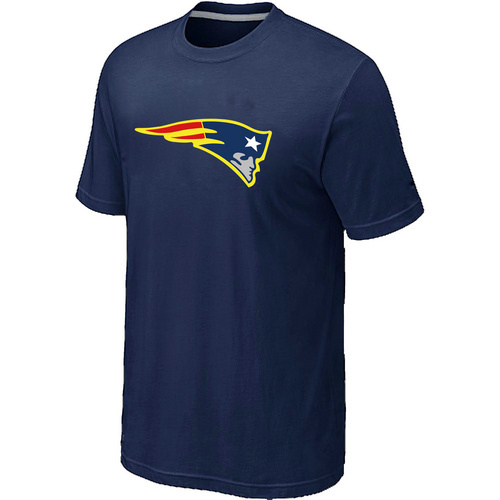 Men's New England Patriots Neon Logo Charcoal D.Blue T-shirt