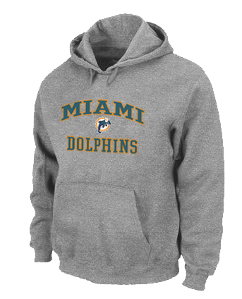 Miami Dolphins Heart & Soul Pullover Hoodie Grey