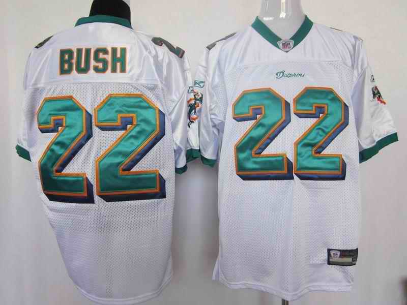 Miami Dolphins 22 Bush white Jerseys