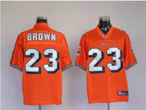 Miami Dolphins 23 Ronnie Brown Orange Jerseys
