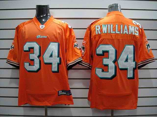 Miami Dolphins 34 R.Williams orange