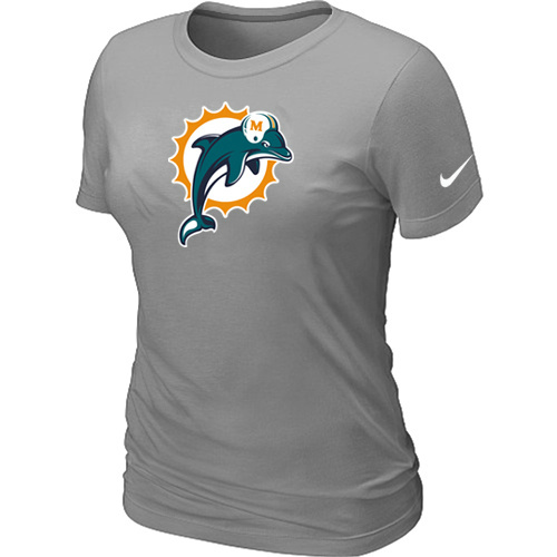 Miami Dolphins L.Grey Women's Logo T-Shirt