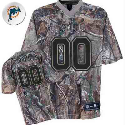 Miami Dolphins Men Customized camo Jersey - Click Image to Close