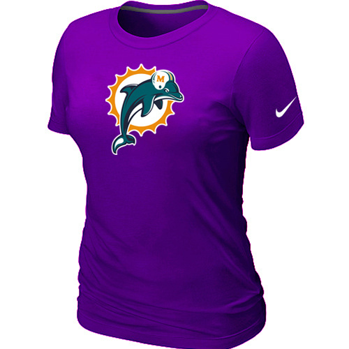 Miami Dolphins Purple Women's Logo T-Shirt