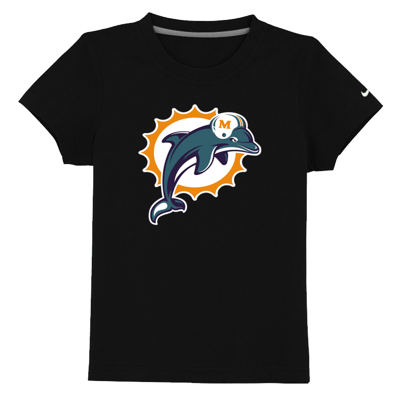 Miami Dolphins Sideline Legend Authentic Youth Logo T-Shirt Black