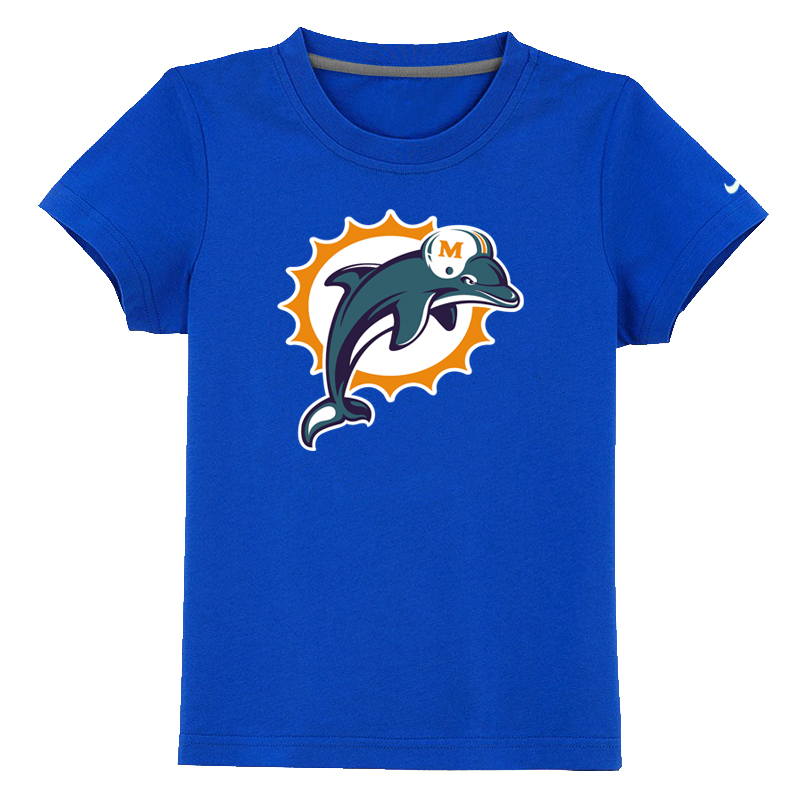Miami Dolphins Sideline Legend Authentic Youth Logo T-Shirt Blue - Click Image to Close