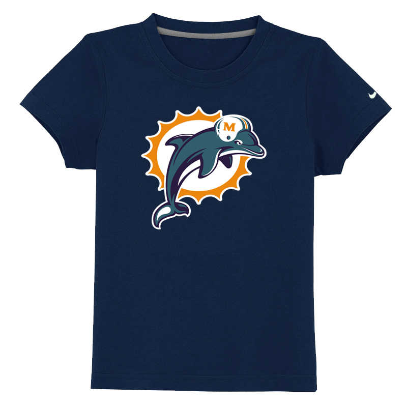 Miami Dolphins Sideline Legend Authentic Youth Logo T-Shirt D.Blue - Click Image to Close
