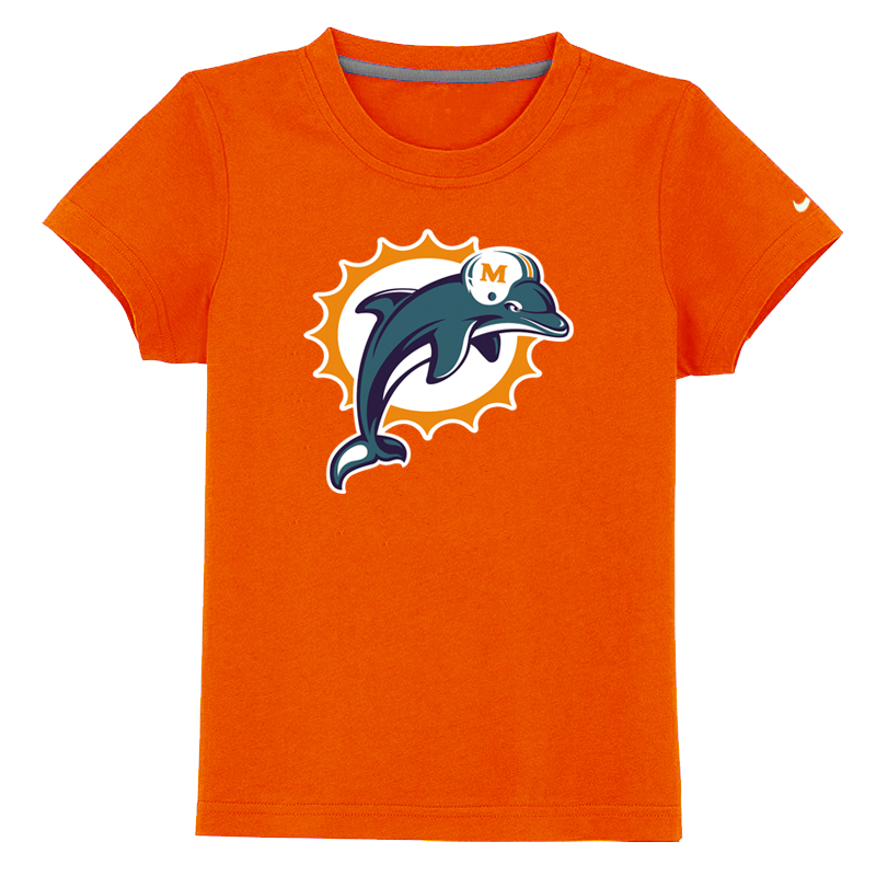 Miami Dolphins Sideline Legend Authentic Youth Logo T-Shirt Orange