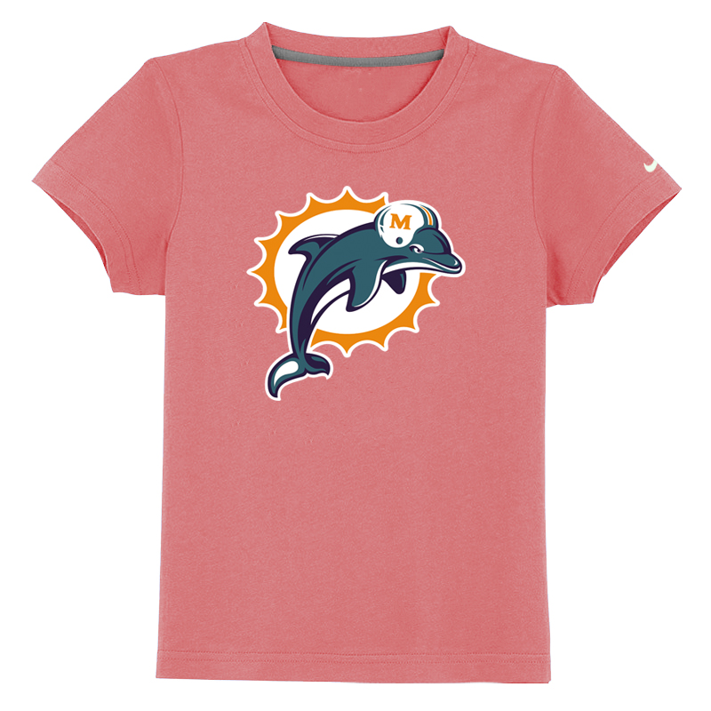 Miami Dolphins Sideline Legend Authentic Youth Logo T-Shirt Pink
