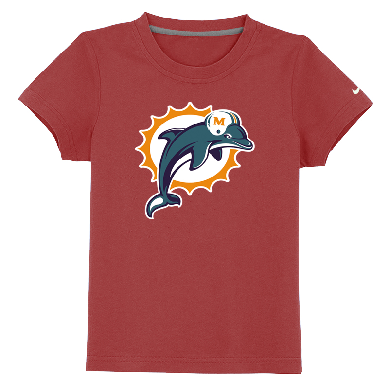 Miami Dolphins Sideline Legend Authentic Youth Logo T-Shirt Red - Click Image to Close