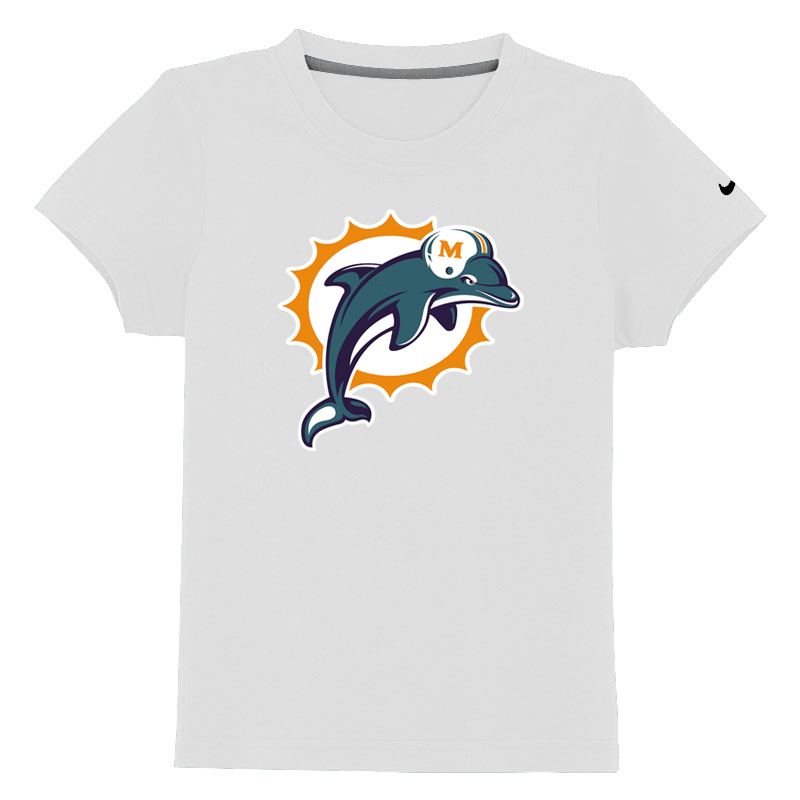 Miami Dolphins Sideline Legend Authentic Youth Logo T-Shirt White