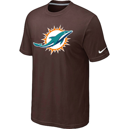 Miami Dolphins Sideline Legend logo T-Shirt Brown