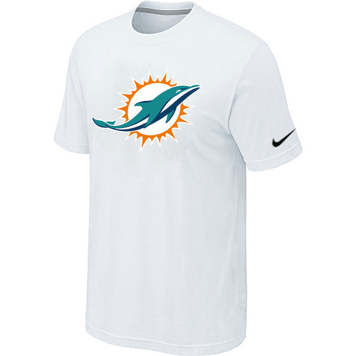 Miami Dolphins Sideline Legend logo T-Shirt White - Click Image to Close