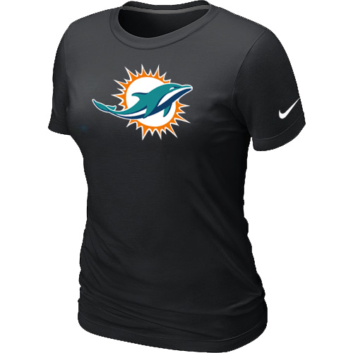 Miami Dolphins Sideline Legend logo women's T-Shirt Black