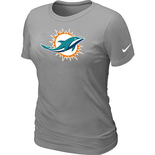 Miami Dolphins Sideline Legend logo women's T-Shirt L.Grey
