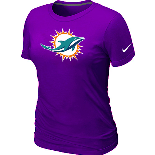Miami Dolphins Sideline Legend logo women's T-Shirt Purple